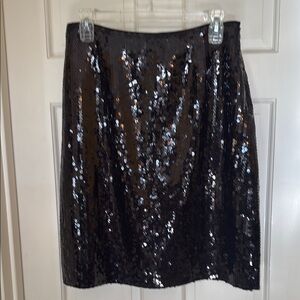 Vintage INC Black Sequin Skirt